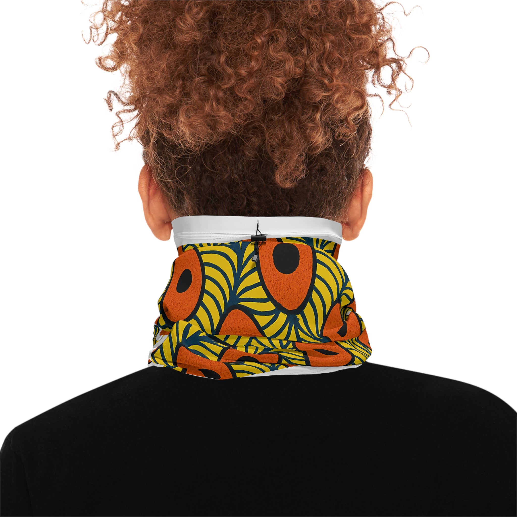 Vibrant Winter Neck Gaiter with Drawstring, Fashionable Face Cover, Outdoor Scarf, Unique Gift for Her, Stylish Cold Weather Accessory