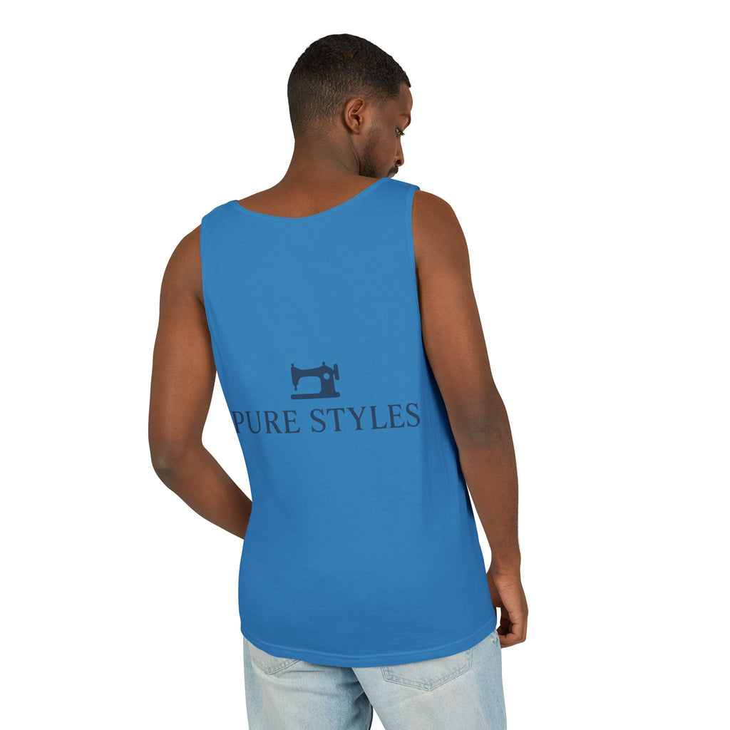 Vibrant Tropical Scene Tank Top - Unisex Summer Wear, Beach Casual, Vacation Apparel, Gift for Nature Lovers, Relaxed Fit Fashion