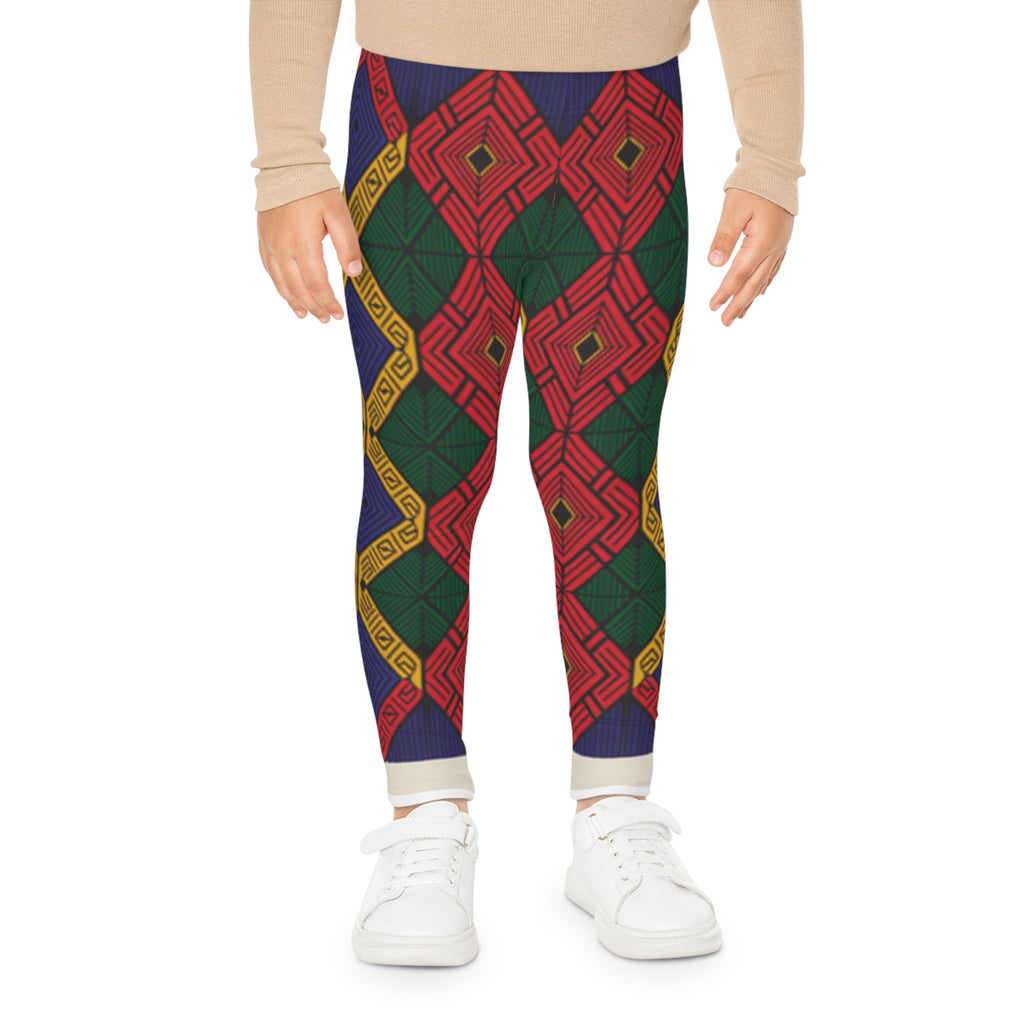Vibrant Kids Leggings, Colorful AOP Tights, Fun Active Wear, Unique Children’s Fashion, Perfect for Playdates and Holidays