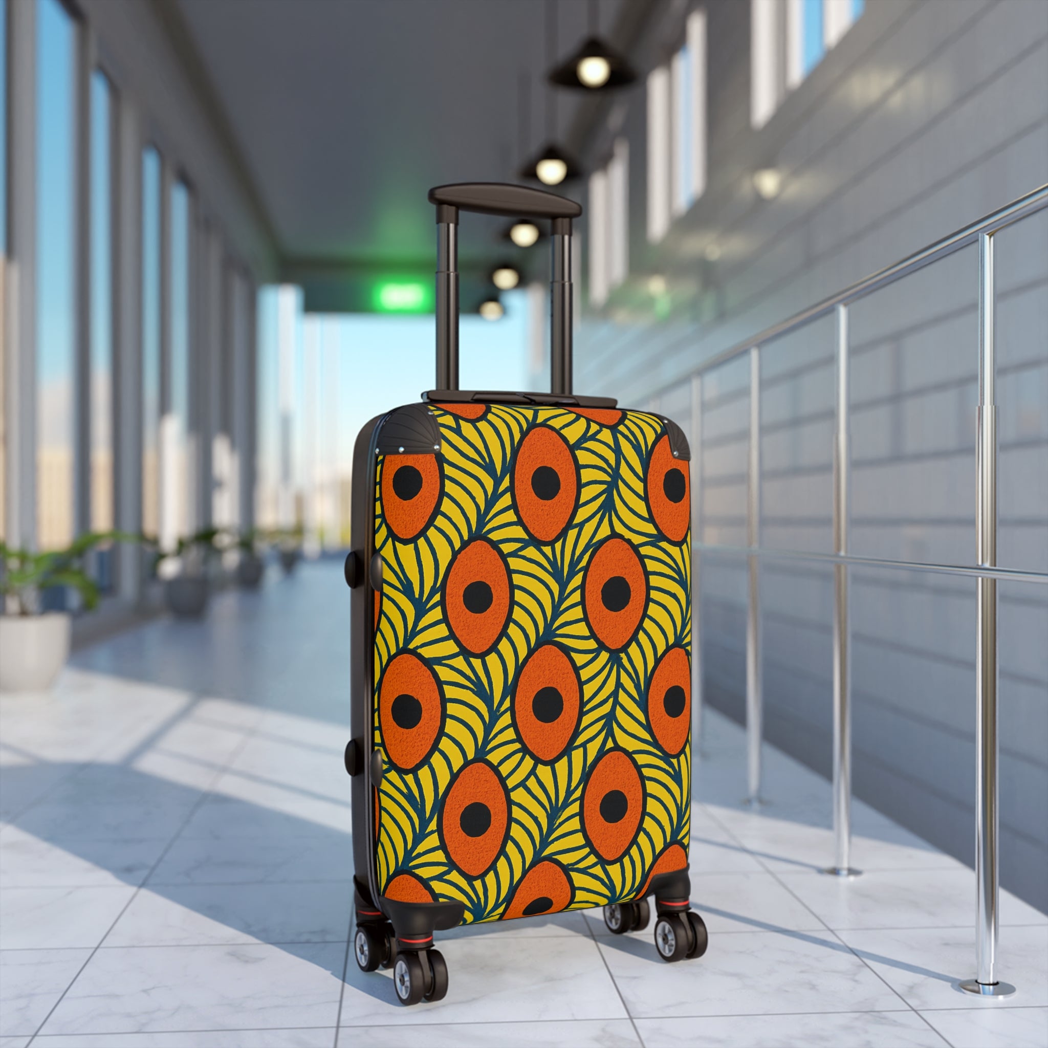 Vibrant Patterned Suitcase for Travelers, Luggage, Travel Gear, Gifts for Adventurers, Unique Travel Accessories