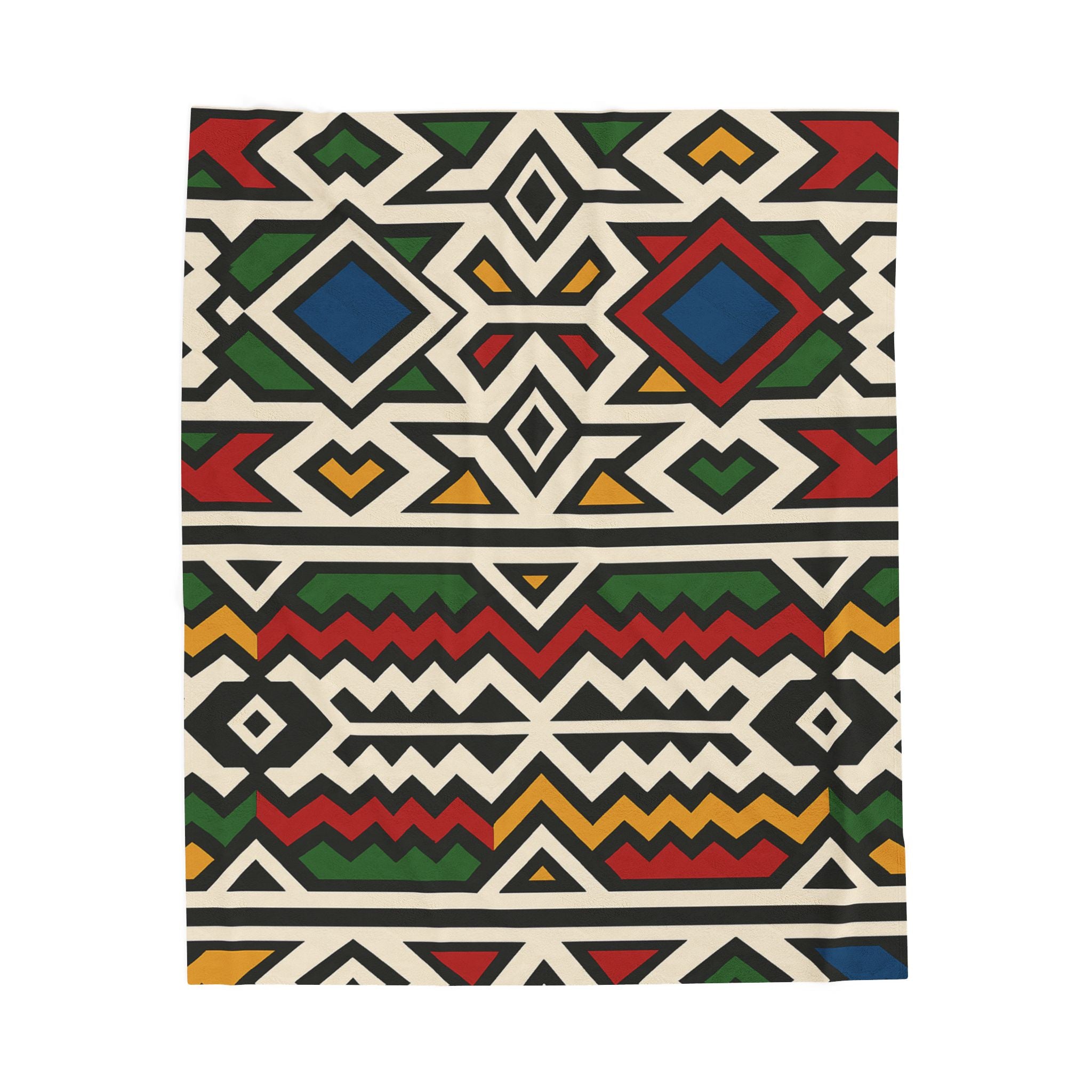 Cozy Tribal Velveteen Blanket - Soft Warm Throw for Home Decor, Gifts, Bed, Living Room, Couch Blanket