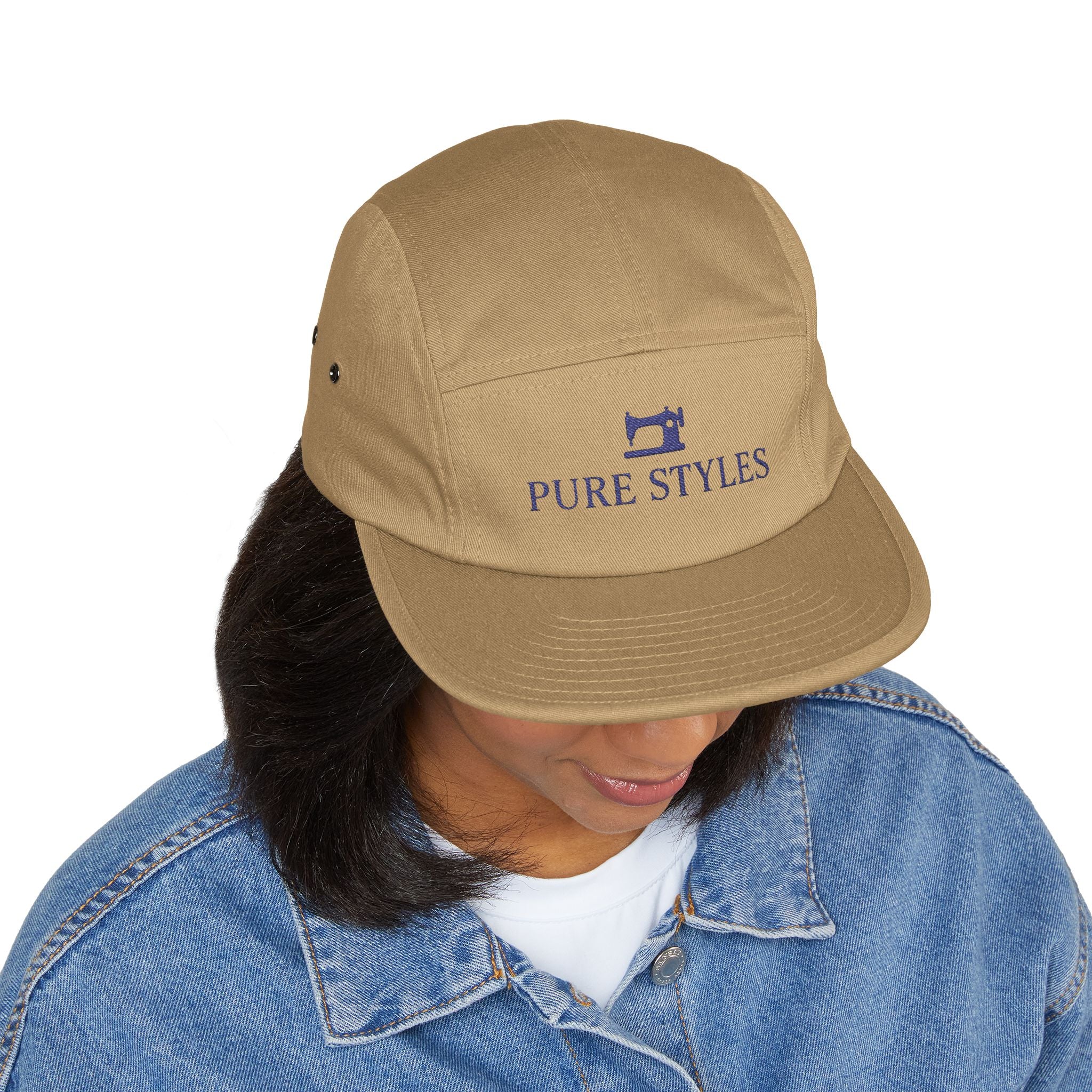 Embroidered 5 Panel Cap for Stylish Everyday Wear, Unisex Hat, Casual Headwear, Gift for Friends, Fashion Accessory