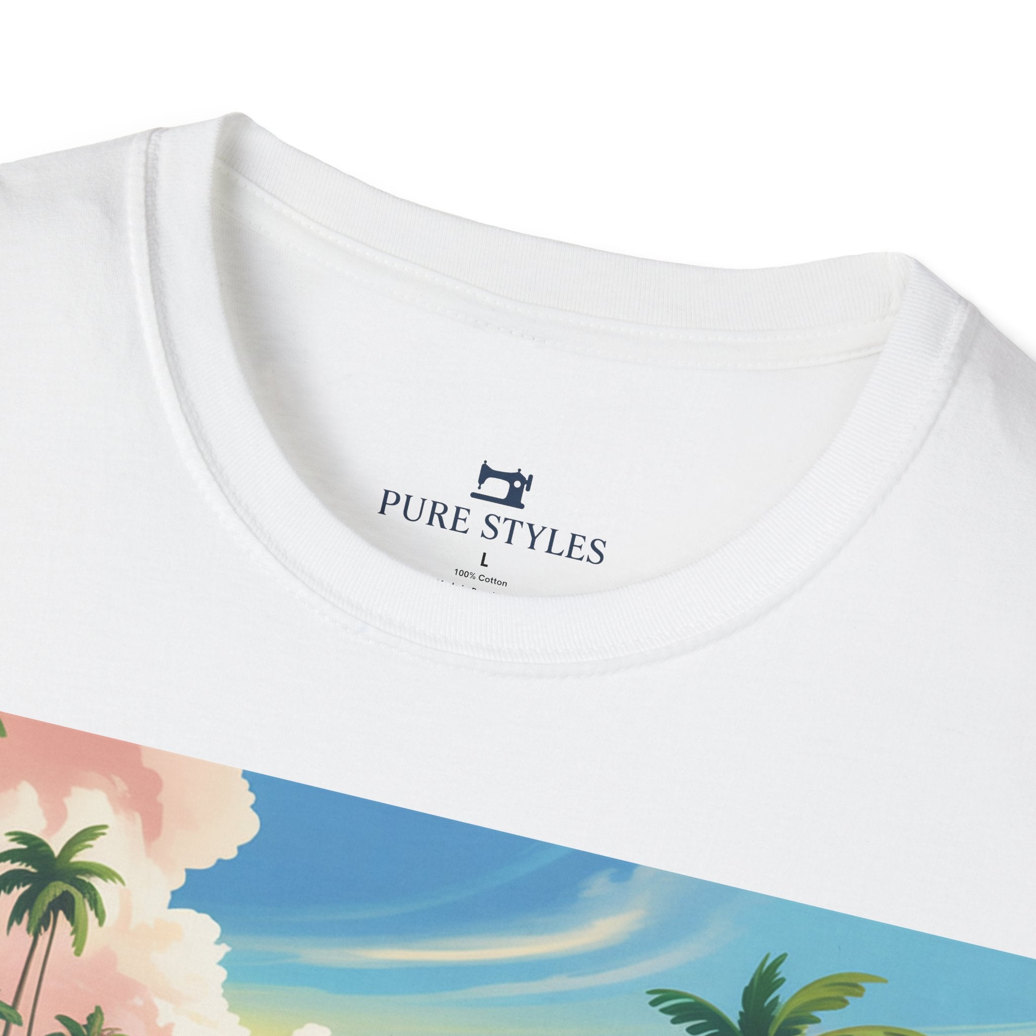 T-Shirt with Vibrant Landscape Design for Nature Lovers, Gift for Birthdays, Summer Trips, Relaxation, Graphic Tee, Pure Styles