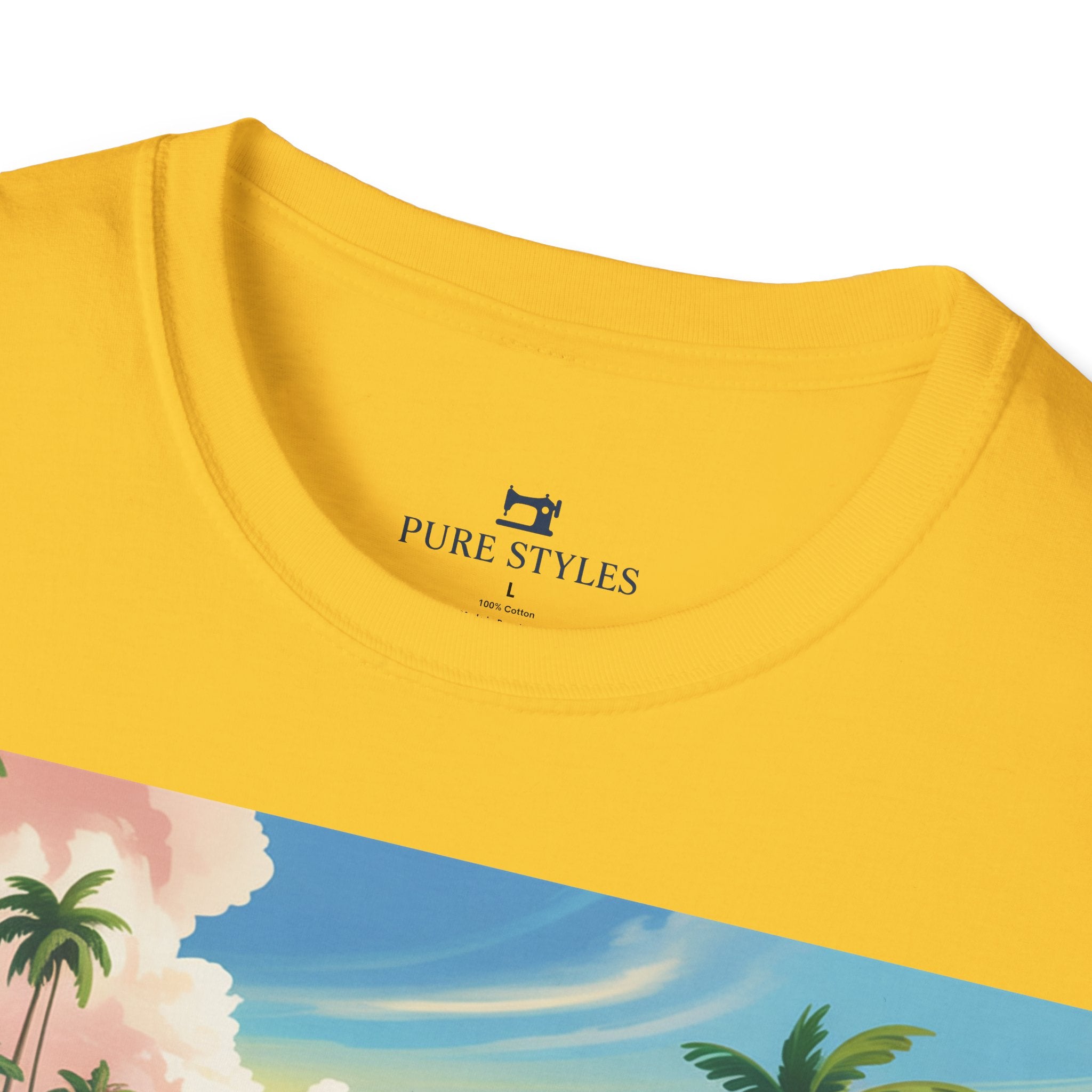 T-Shirt with Vibrant Landscape Design for Nature Lovers, Gift for Birthdays, Summer Trips, Relaxation, Graphic Tee, Pure Styles