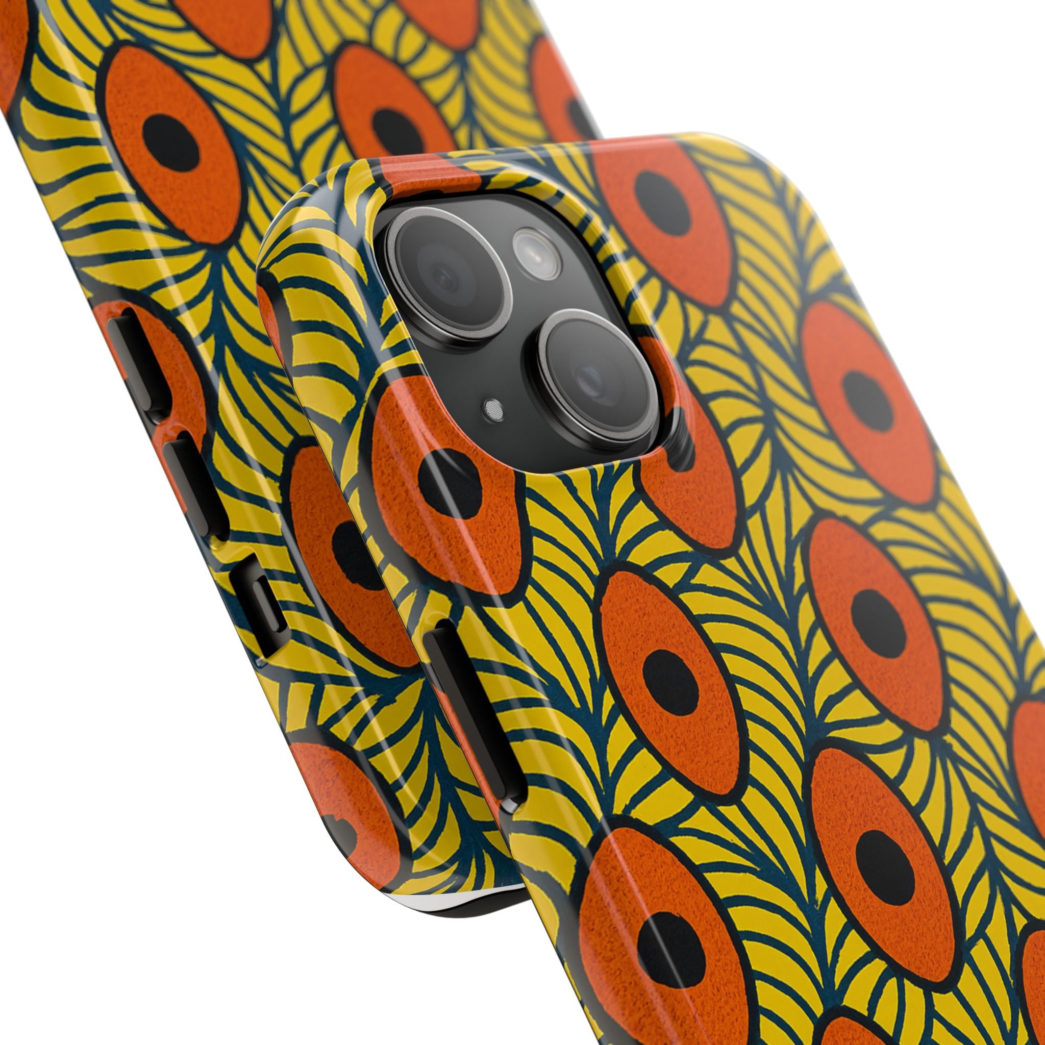 Vibrant Patterned Tough Phone Case, Stylish Phone Case, Unique Phone Cover, Protective Case, Gift for Her, Colorful Mobile Accessory