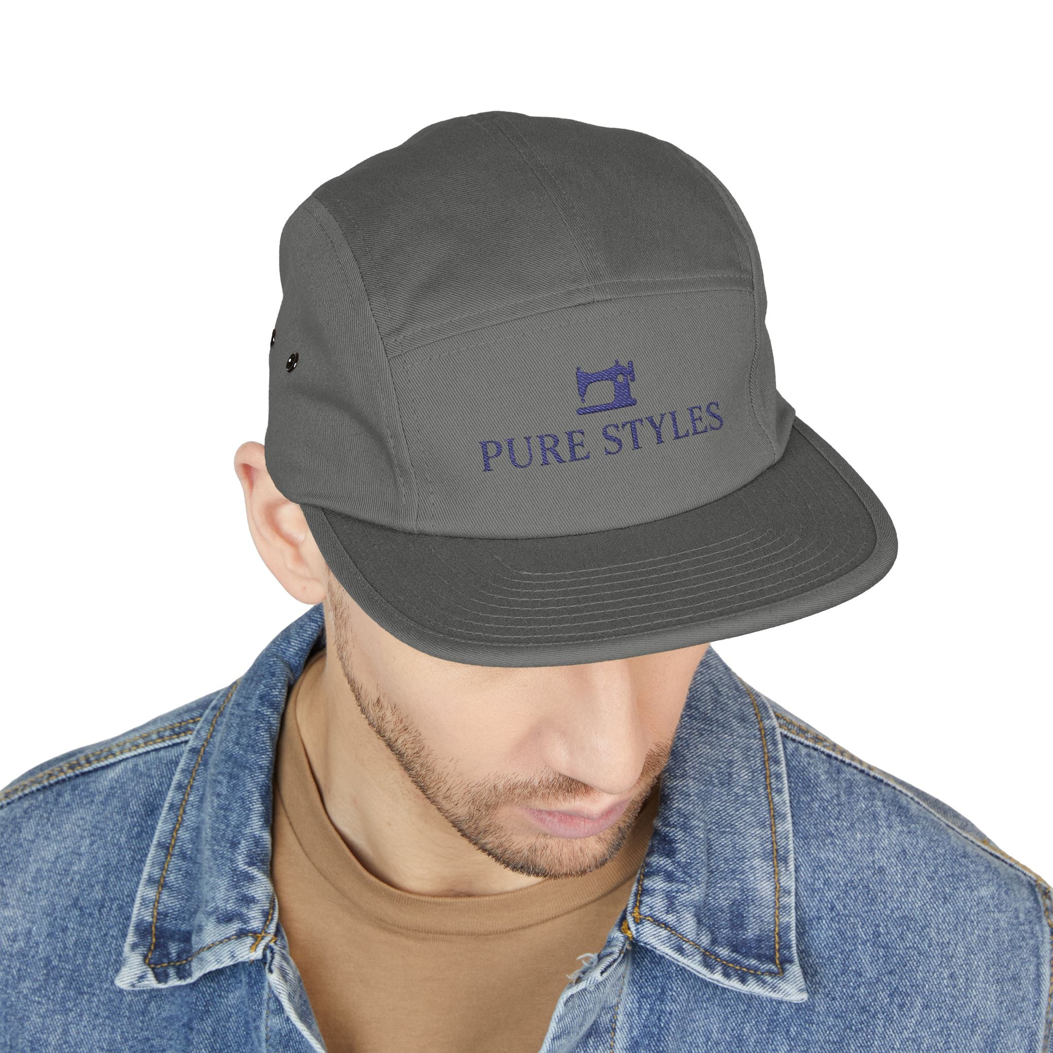 Embroidered 5 Panel Cap for Stylish Everyday Wear, Unisex Hat, Casual Headwear, Gift for Friends, Fashion Accessory
