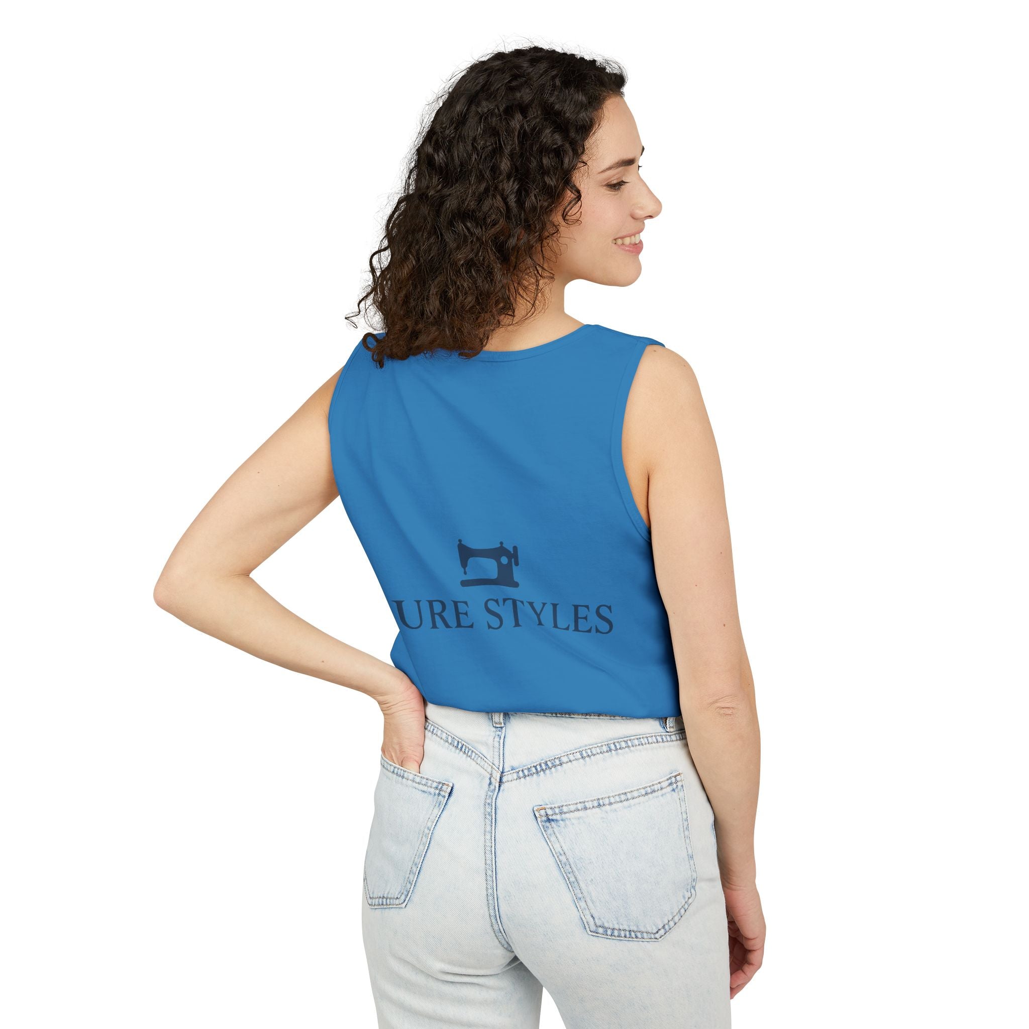Vibrant Tropical Scene Tank Top - Unisex Summer Wear, Beach Casual, Vacation Apparel, Gift for Nature Lovers, Relaxed Fit Fashion