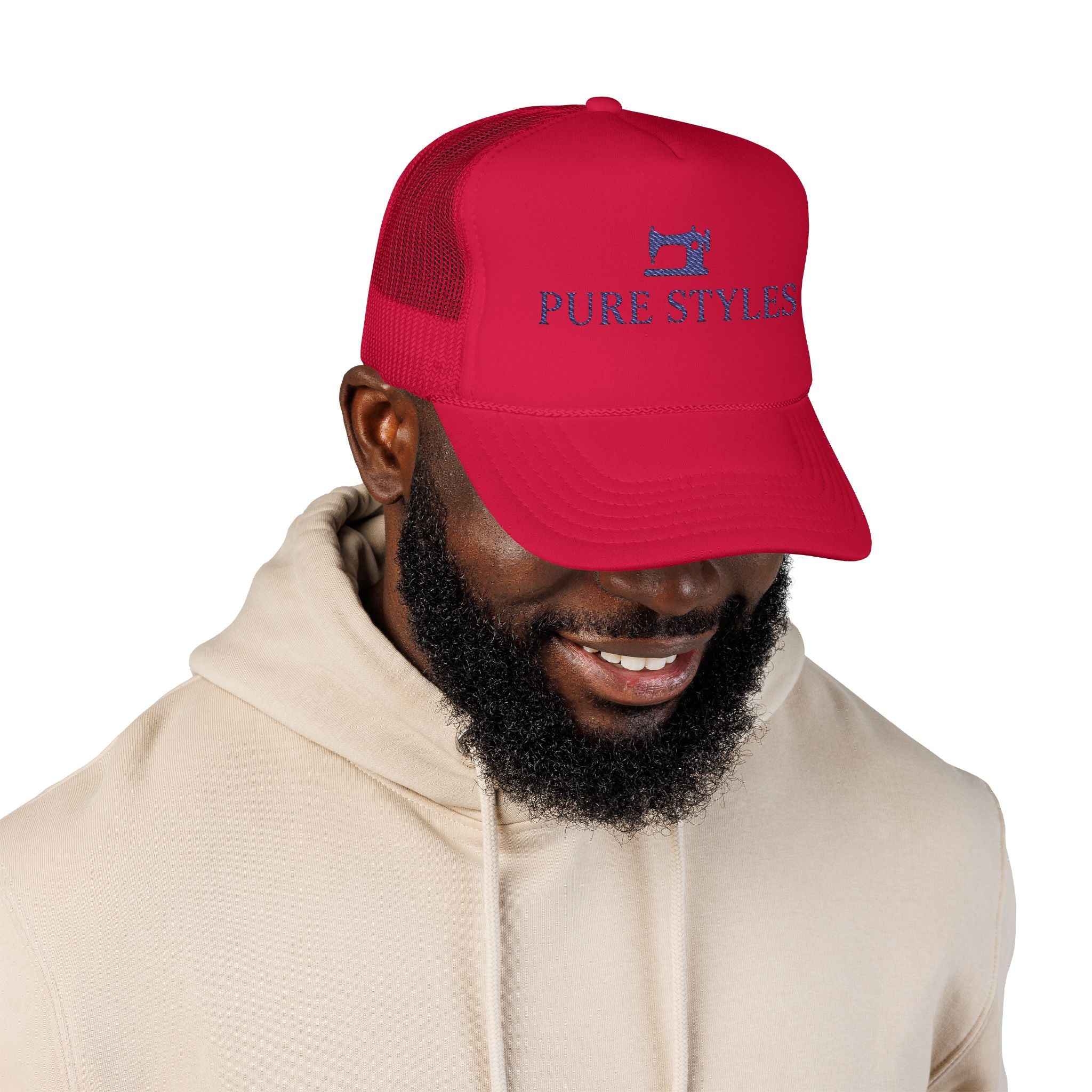 Embroidered Foam Trucker Hat - Stylish Cap for Outdoors, Gifts, Parties, Sports, Everyday Wear