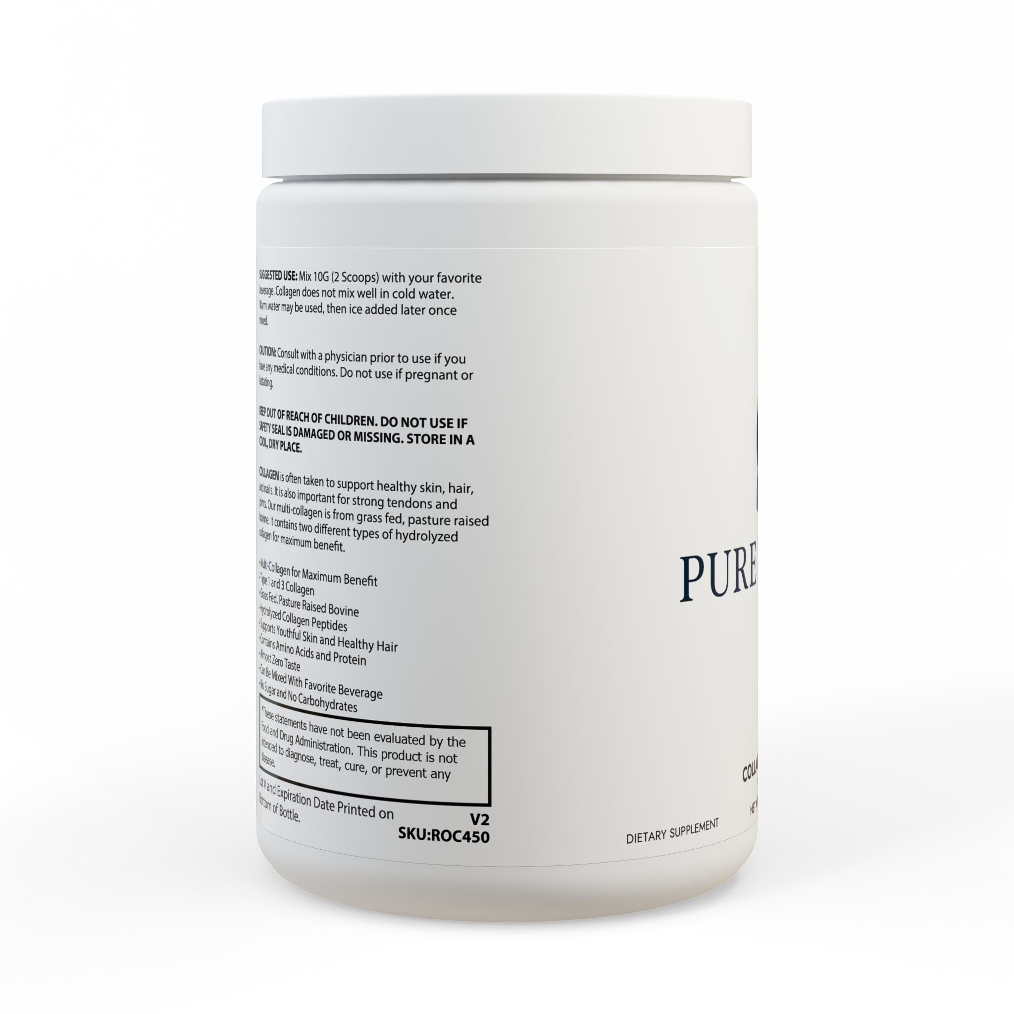 Collagen Peptides Type I & III Supplement (350g, 12.3oz)