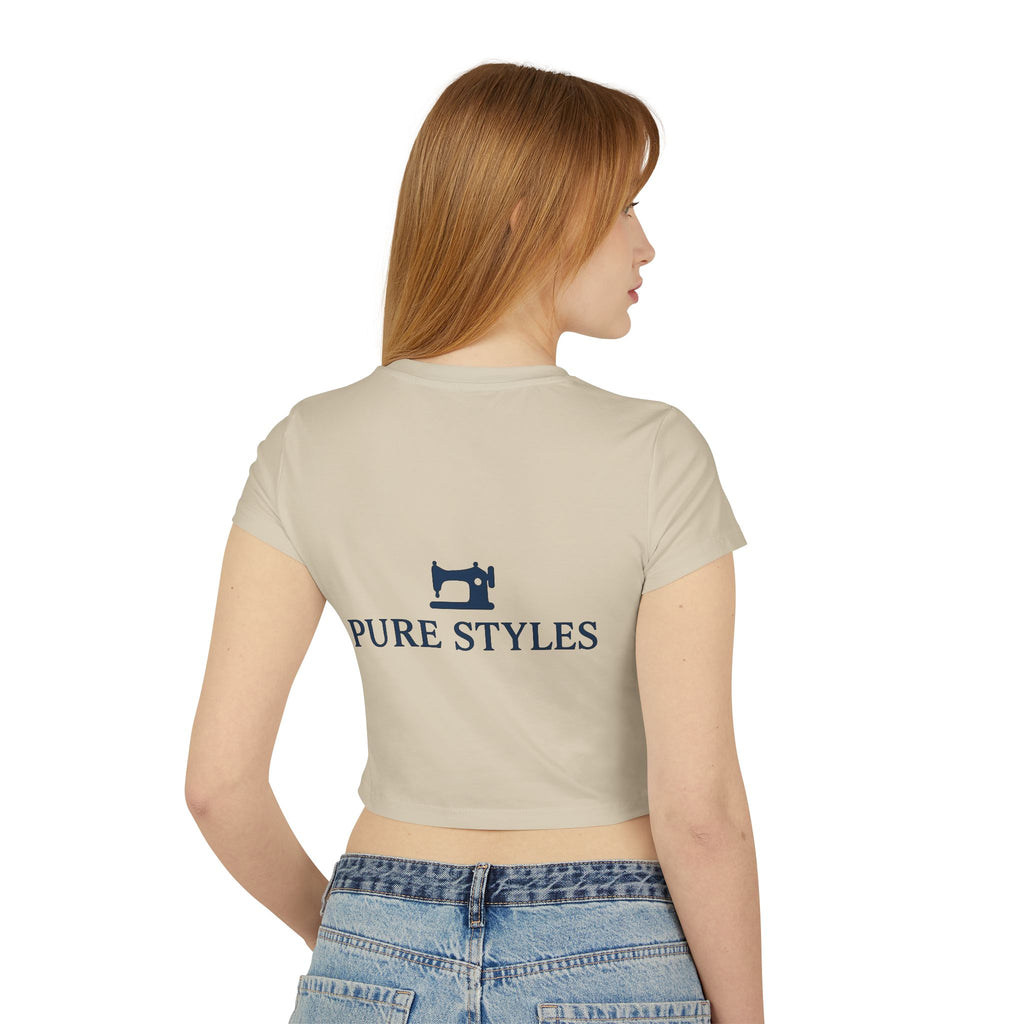 Trendy Women's Baby Tee - Pure Styles, Casual Wear, Graphic Tee, Summer Top, Stylish Gift