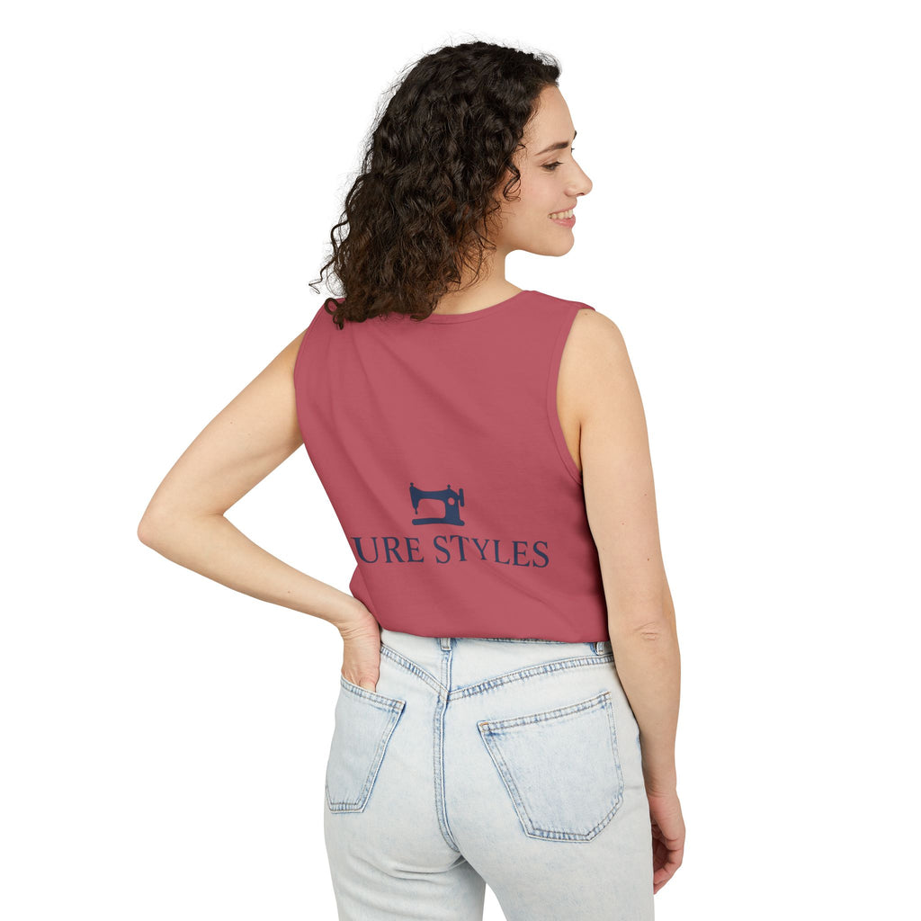 Vibrant Tropical Scene Tank Top - Unisex Summer Wear, Beach Casual, Vacation Apparel, Gift for Nature Lovers, Relaxed Fit Fashion