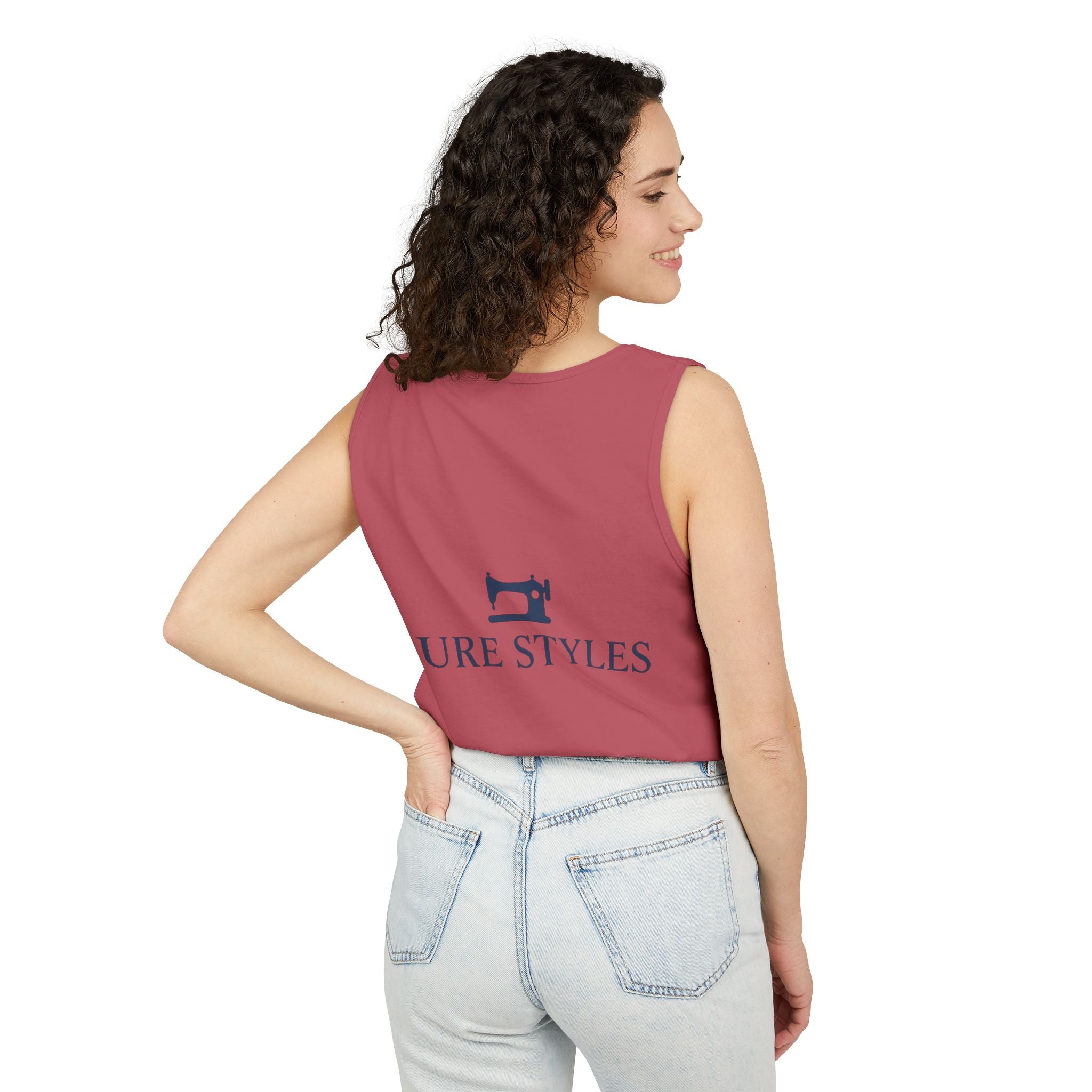 Vibrant Tropical Scene Tank Top - Unisex Summer Wear, Beach Casual, Vacation Apparel, Gift for Nature Lovers, Relaxed Fit Fashion