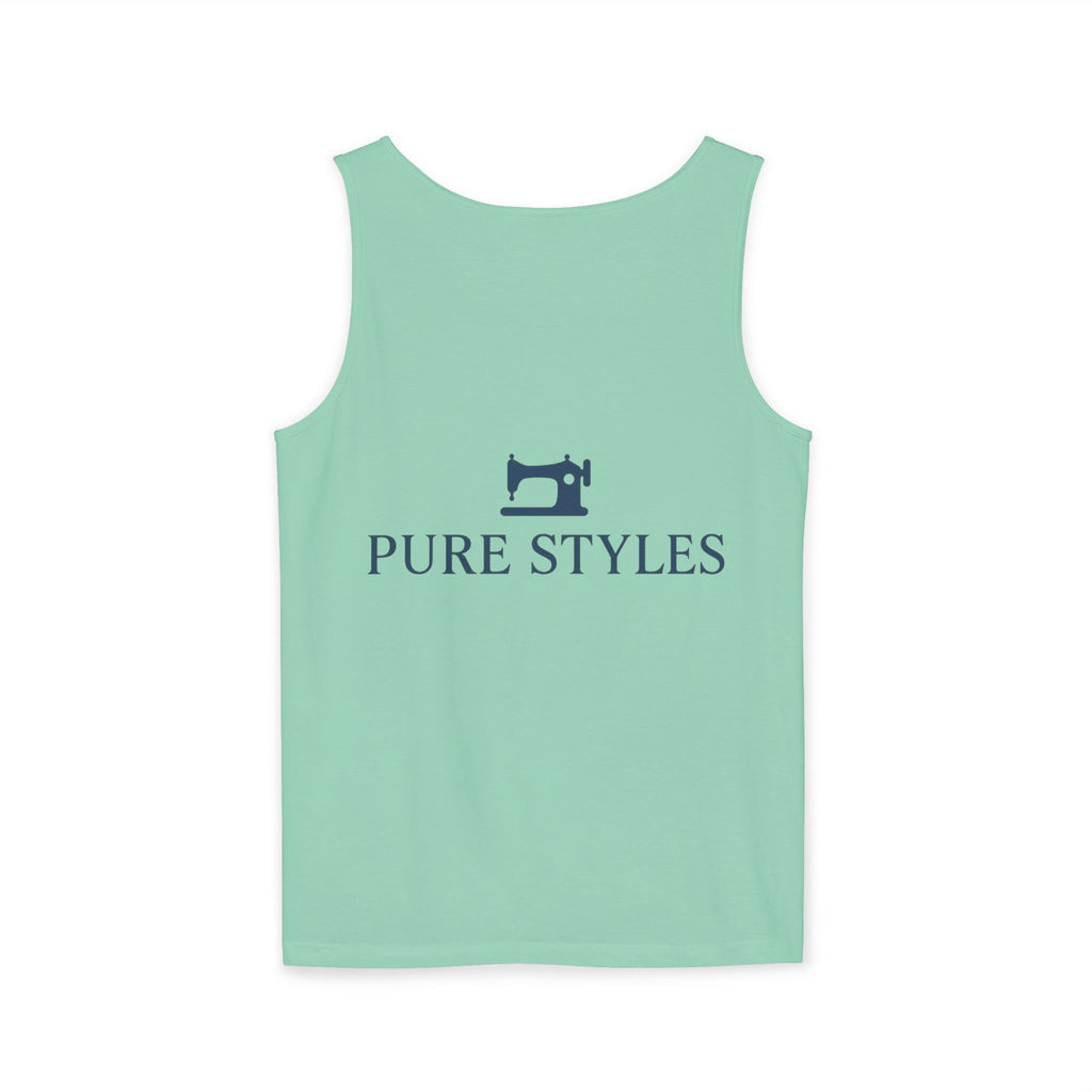 Vibrant Tropical Scene Tank Top - Unisex Summer Wear, Beach Casual, Vacation Apparel, Gift for Nature Lovers, Relaxed Fit Fashion