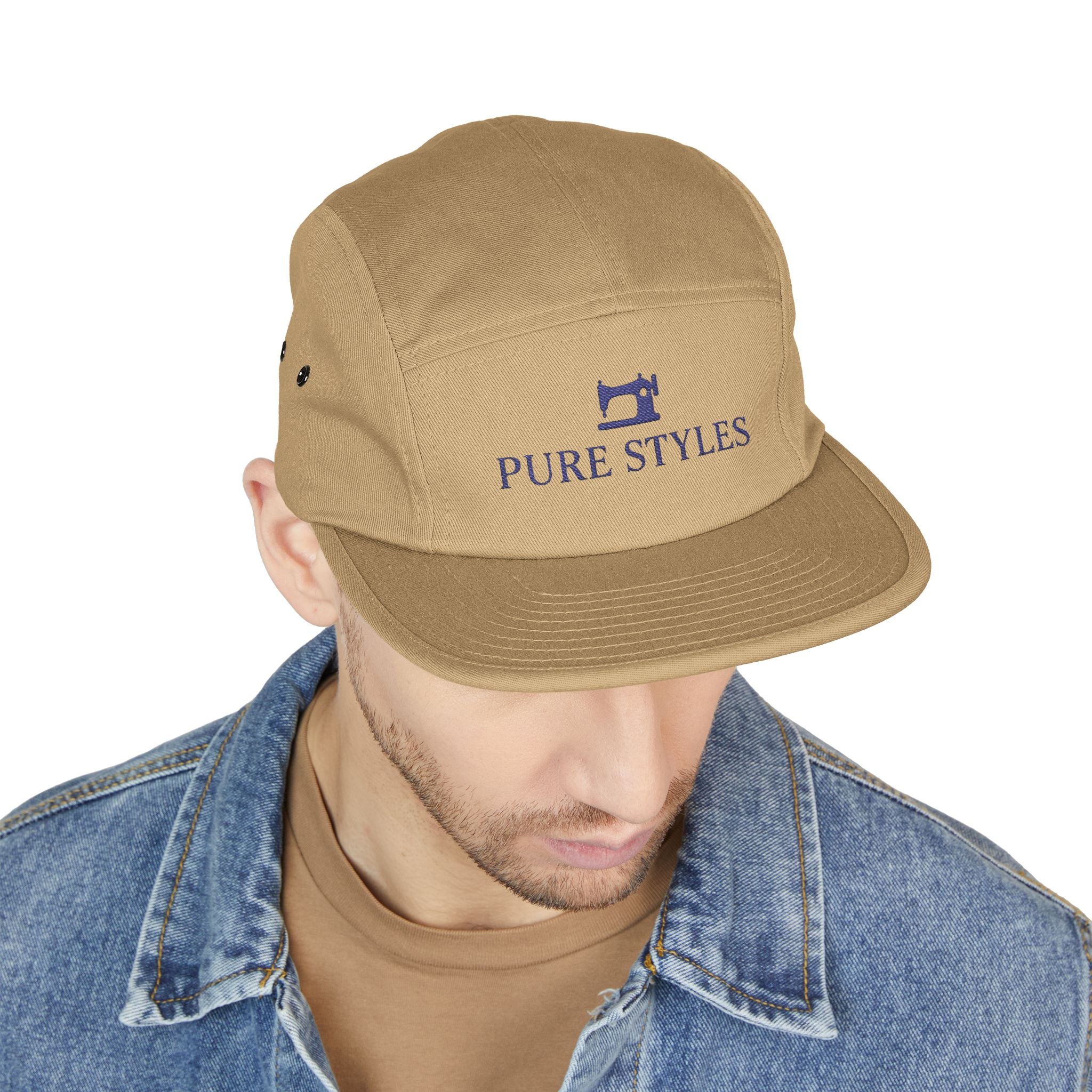 Embroidered 5 Panel Cap for Stylish Everyday Wear, Unisex Hat, Casual Headwear, Gift for Friends, Fashion Accessory