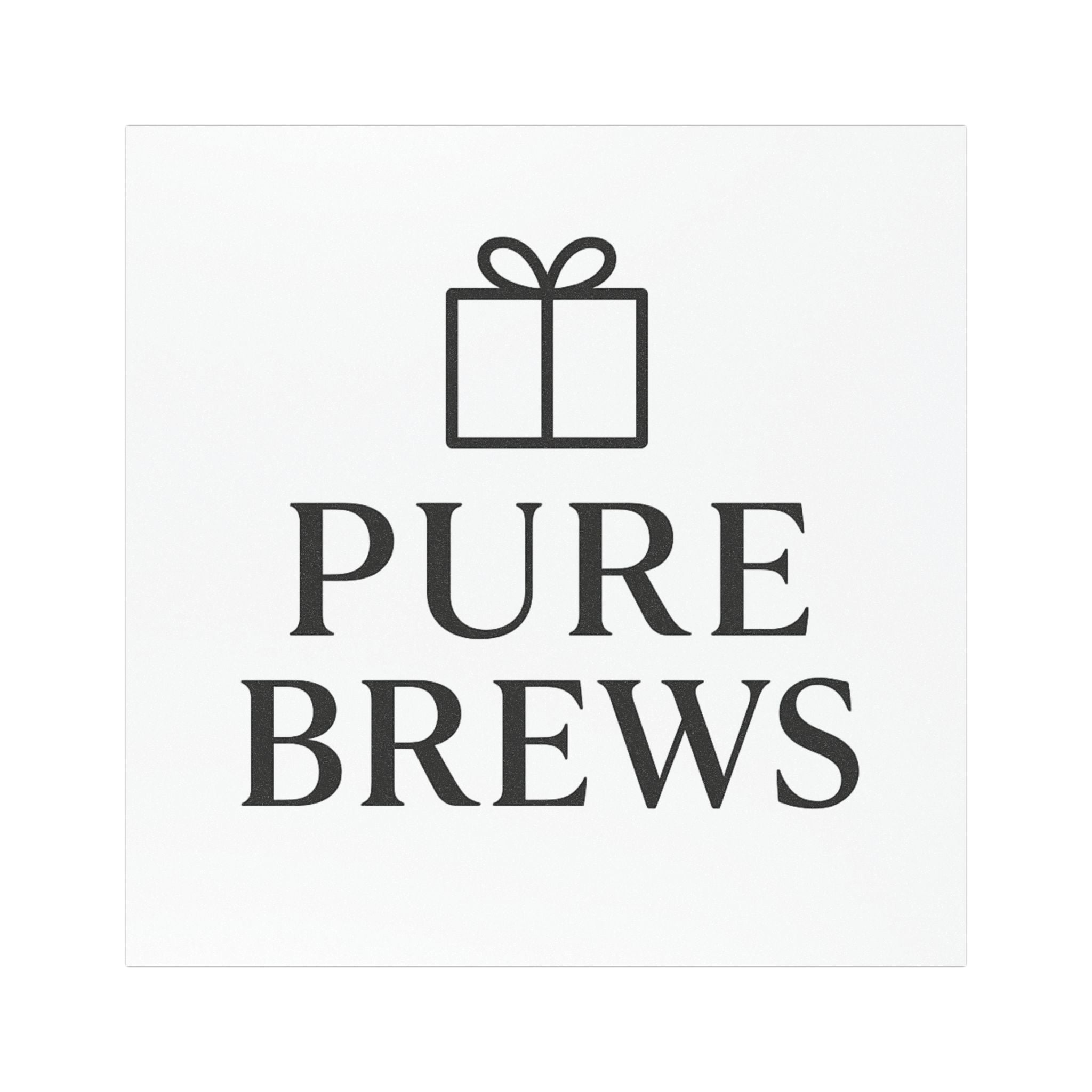 Pure Brews Car Magnet - Gift for Coffee Lovers, Funny Car Decor, Vehicle Accessories, Unique Gift Idea, Homebrew Enthusiast