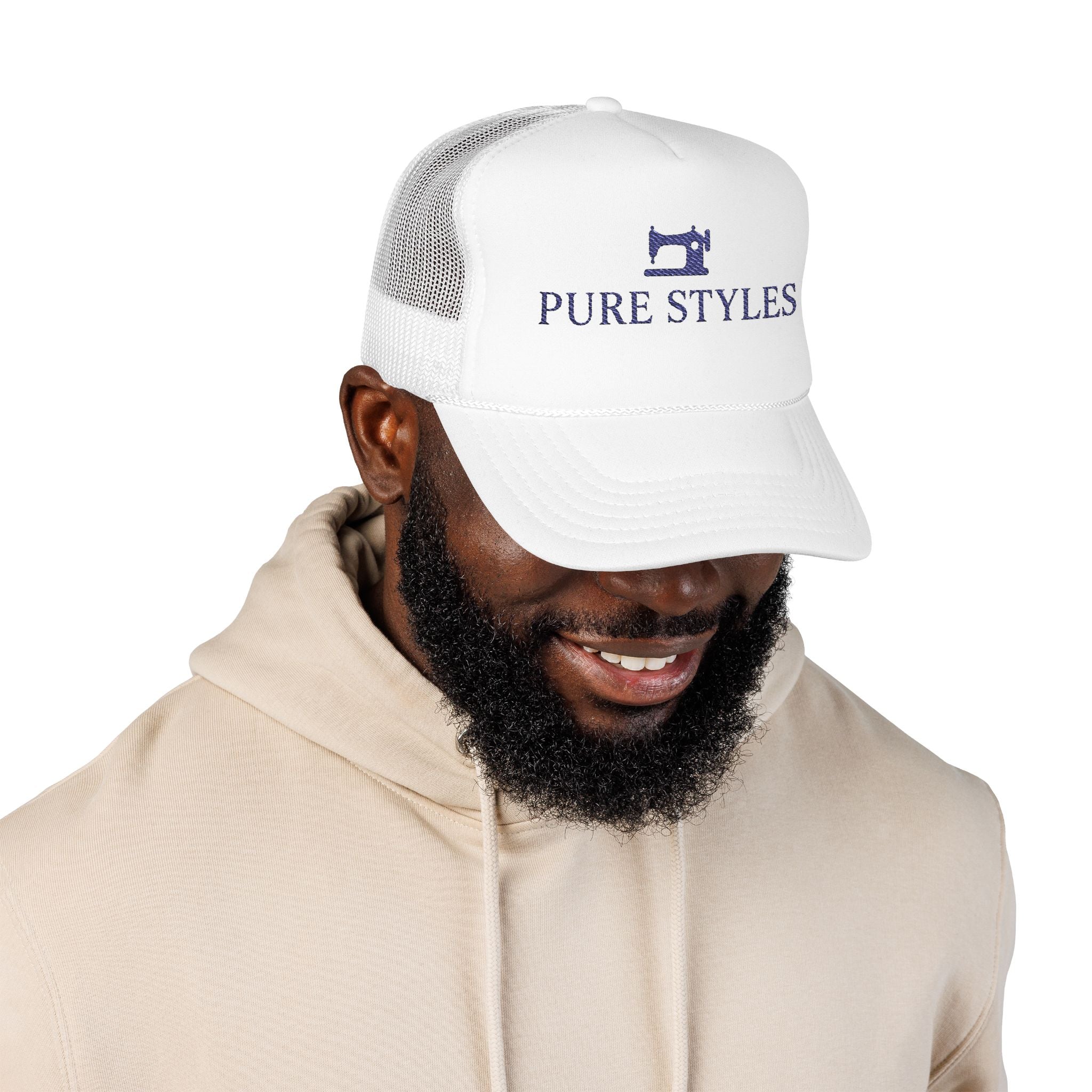 Embroidered Foam Trucker Hat - Stylish Cap for Outdoors, Gifts, Parties, Sports, Everyday Wear