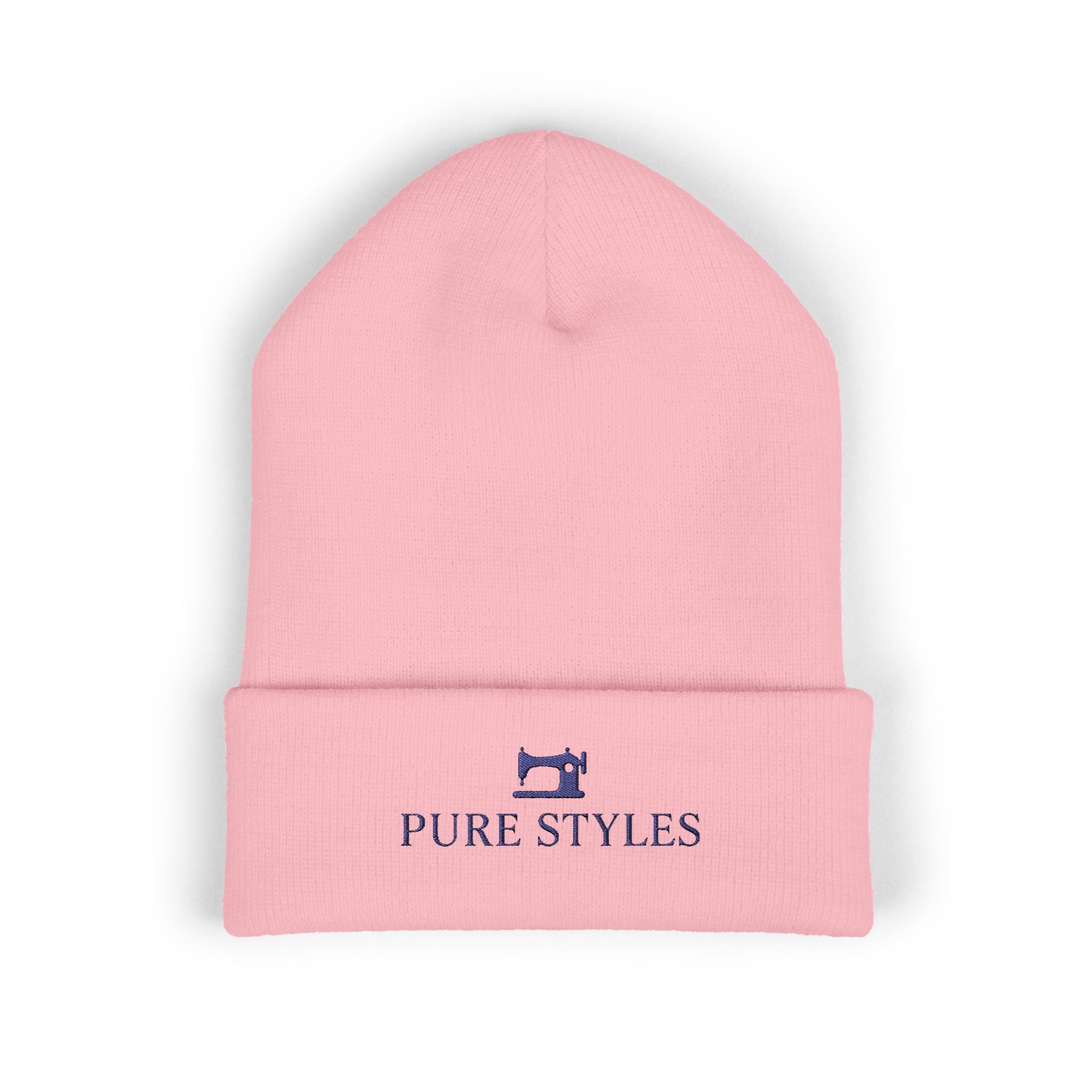 Embroidered Classic Cuffed Beanie, Stylish Winter Hat, Cozy Gifts for Him and Her, Fashionable Knit Headwear, Perfect for Outdoor Activities
