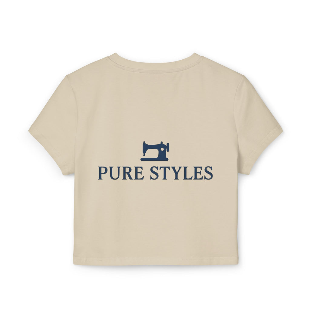 Trendy Women's Baby Tee - Pure Styles, Casual Wear, Graphic Tee, Summer Top, Stylish Gift