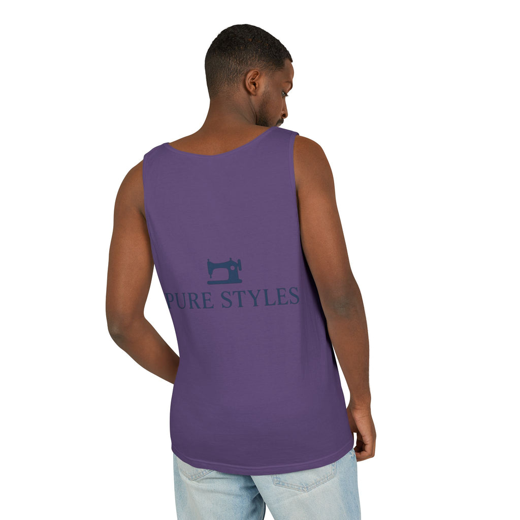 Vibrant Tropical Scene Tank Top - Unisex Summer Wear, Beach Casual, Vacation Apparel, Gift for Nature Lovers, Relaxed Fit Fashion
