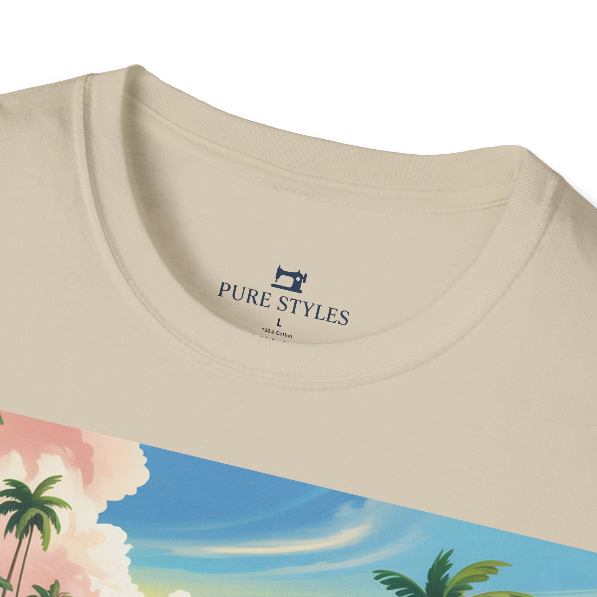 T-Shirt with Vibrant Landscape Design for Nature Lovers, Gift for Birthdays, Summer Trips, Relaxation, Graphic Tee, Pure Styles