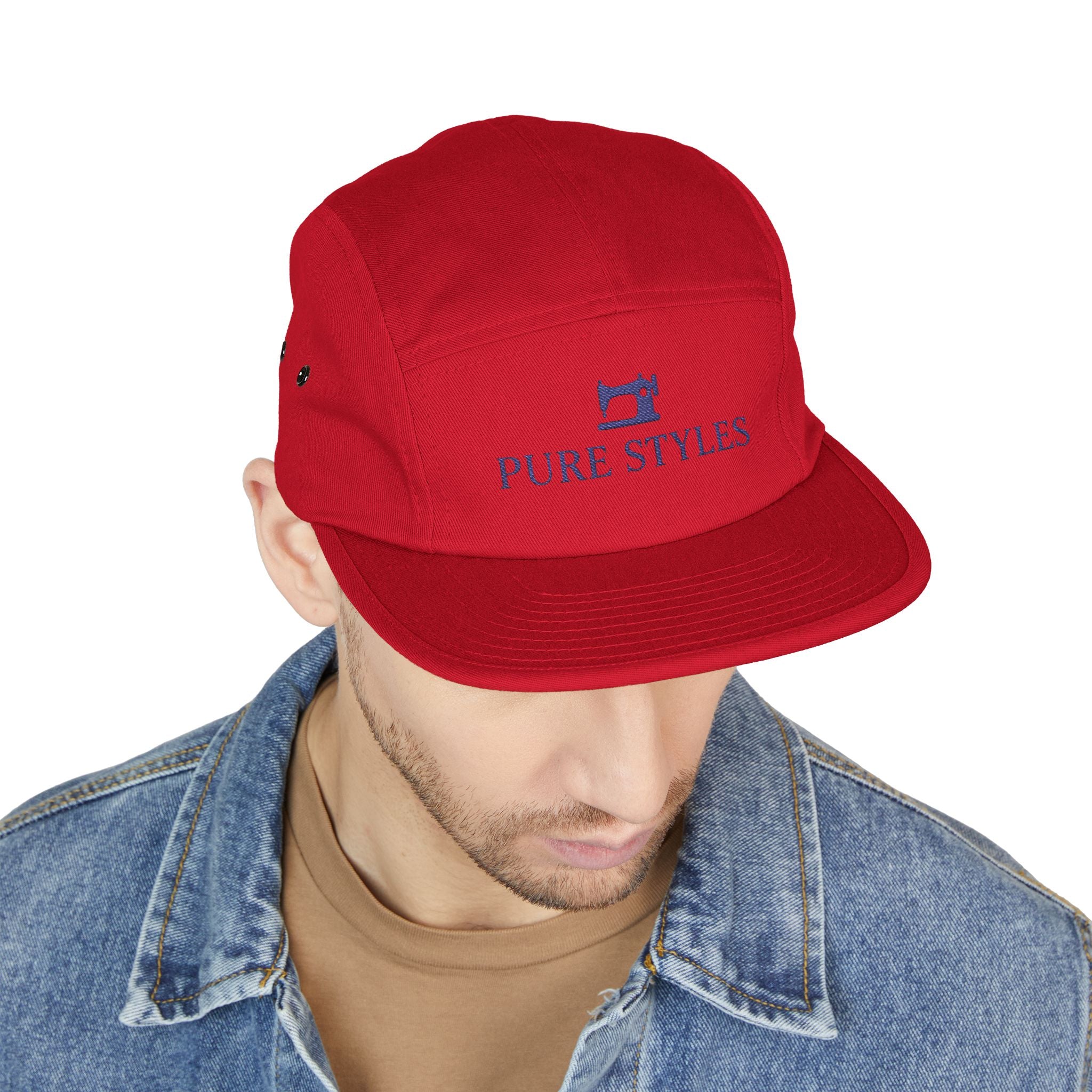 Embroidered 5 Panel Cap for Stylish Everyday Wear, Unisex Hat, Casual Headwear, Gift for Friends, Fashion Accessory