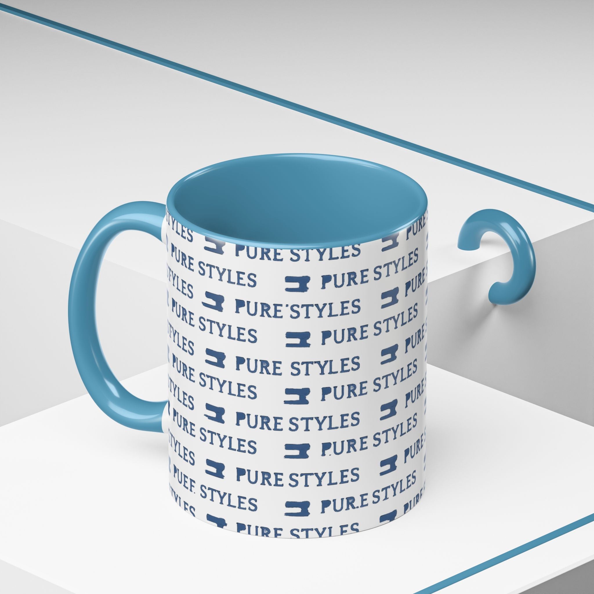 Stylish Accent Coffee Mug for Home or Office, Gift for Coffee Lovers, Modern Ceramic Cup, 11oz & 15oz Sizes