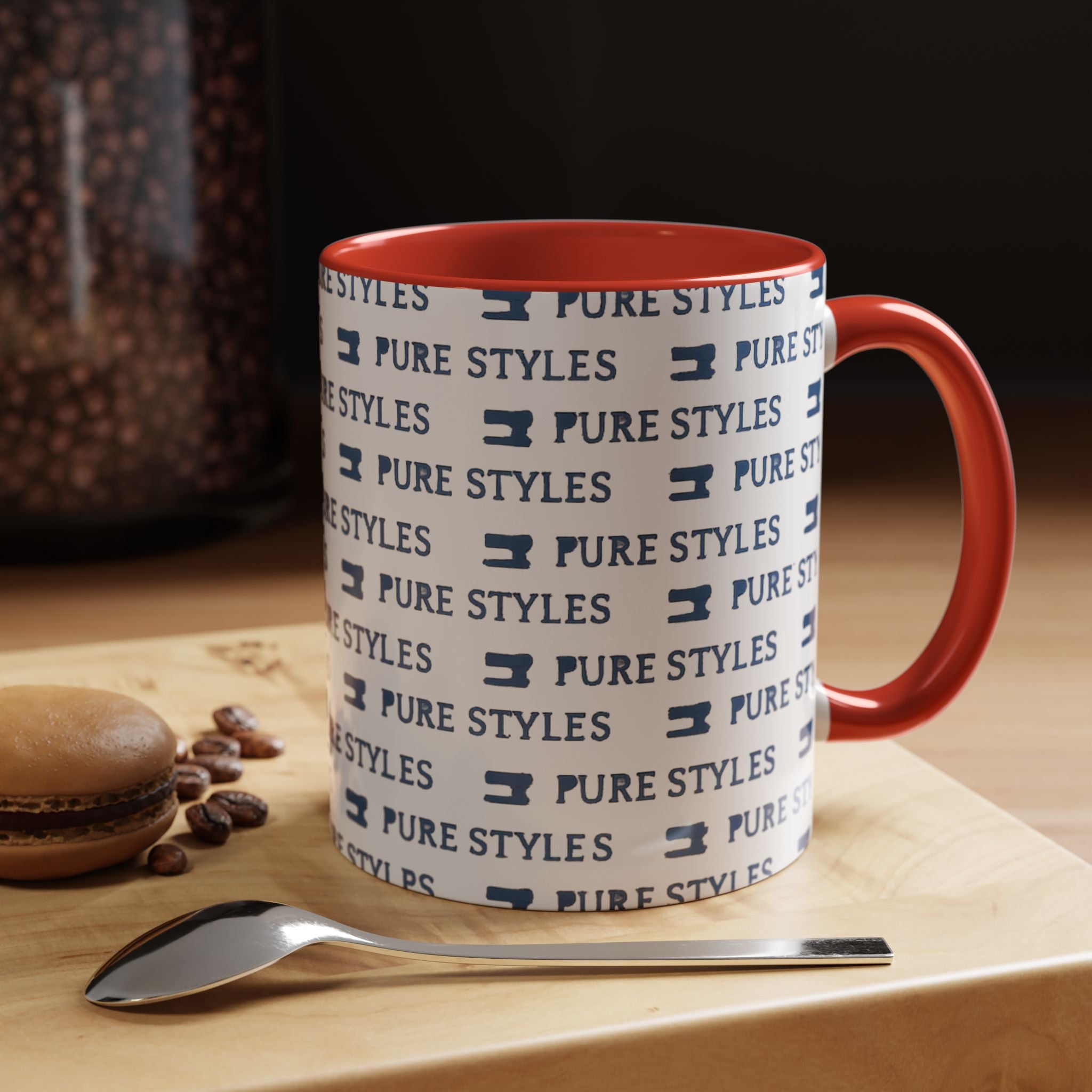 Stylish Accent Coffee Mug for Home or Office, Gift for Coffee Lovers, Modern Ceramic Cup, 11oz & 15oz Sizes