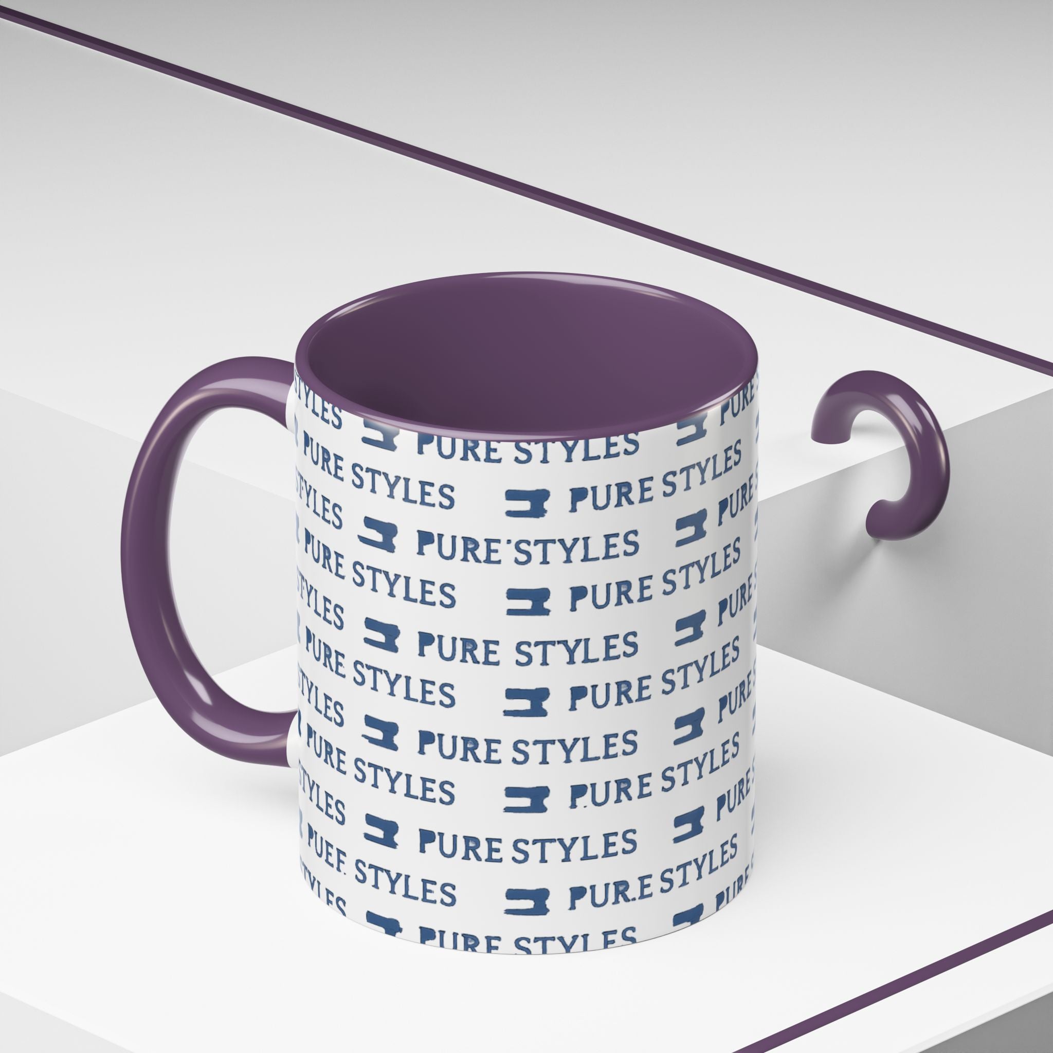 Stylish Accent Coffee Mug for Home or Office, Gift for Coffee Lovers, Modern Ceramic Cup, 11oz & 15oz Sizes
