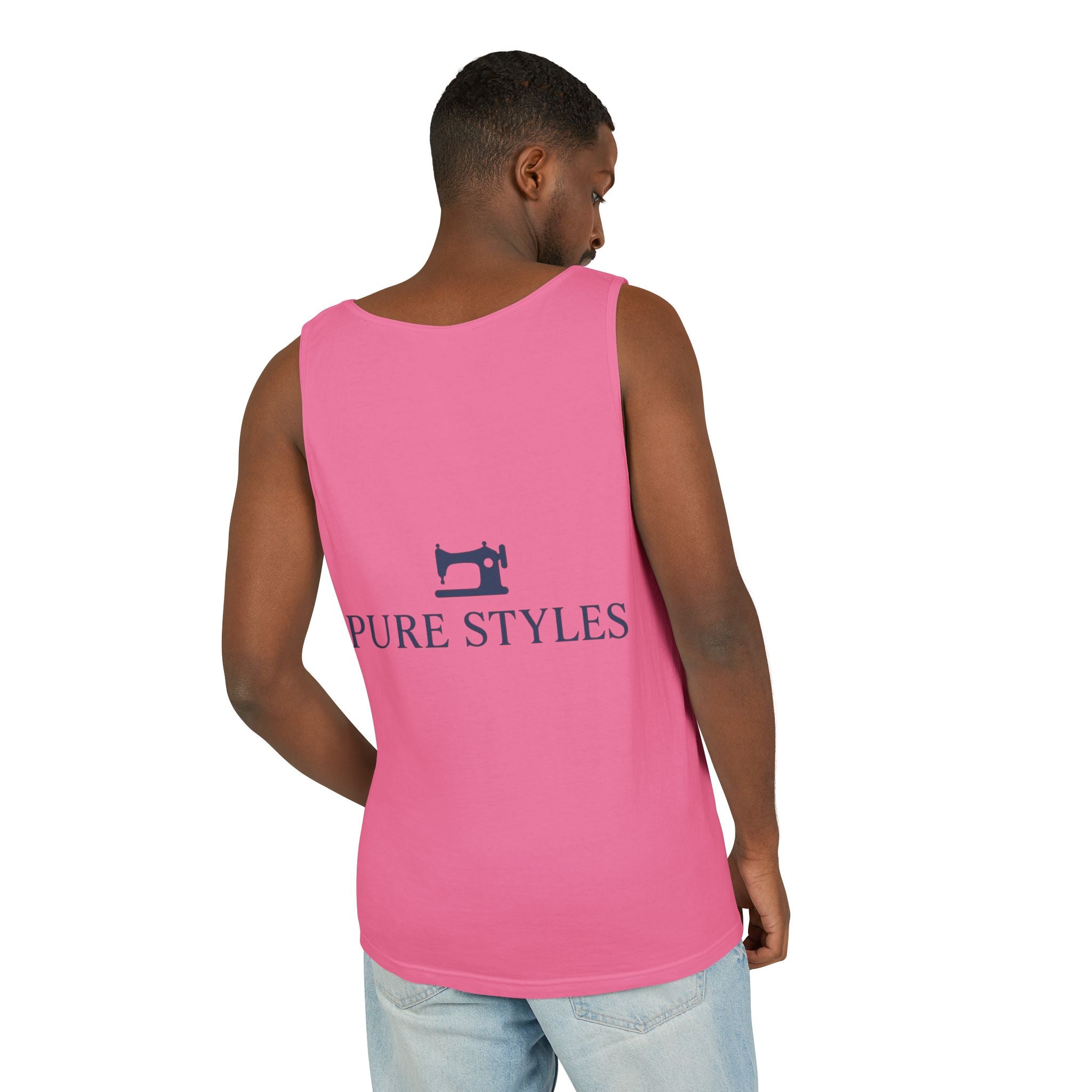 Vibrant Tropical Scene Tank Top - Unisex Summer Wear, Beach Casual, Vacation Apparel, Gift for Nature Lovers, Relaxed Fit Fashion